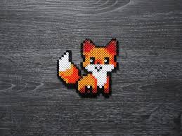 Renard Kawaii En 2020 Perles Hama Kawaii Motifs Perler Perles Hama
