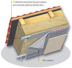 Pare Vapeur Toiture En Pente Isolee Avec Complement D Isolation Par L Interieur Isolation Toiture Vapeur Toiture