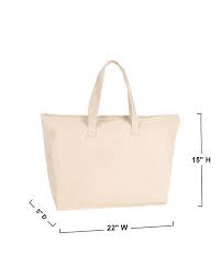 Liberty Bags 8863 Zipper Canvas Tote