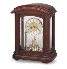 The bulova b7340 tremont desk clock has a hardwood case with an antique walnut finish. Tabletop Collection
