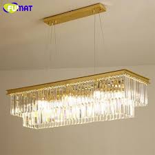Fumat Modern Pendant Lamp Rectangle Pendant Light Lustre Crystal Led Light Lamp For Living Room Restaurant Homedecor In Ceiling Lights Glass Light Pendants From Crystalk9 339 39 Dhgate Com