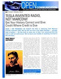 He is using seventeen of my patents. tesla was embroiled in other problems at the time, but when marconi won the nobel prize in 1911. Tesla Invented Radio Not Marconi Tesla Universe