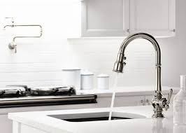 Chrome, gooseneck pull out, kitchen sink faucet, manual faucet activation, 1.5 gpm item # 493j34; Kitchen Faucets Buyer S Guide Kitchen Kohler