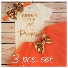 Us 16 77 20 Off Custom Pumpkin Patch Fall Baby Shower 1st 2nd Birthday Bodysuit Onepiece Shirt Tutu Dress Romper Outfit Sets Party Favors In Party