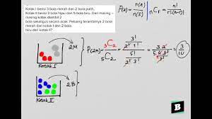 Peluang mengambil 3 kelereng merah sekaligus…. Peluang Terambilnya Bola Putih Merah Dan Biru Youtube