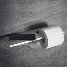 This trinsic wall mounted toilet paper holder from delta has a circular base that is bolted to the wall. Wall Mounted Toilet Roll Holder Edition 400 11573 Keuco Aluminum For Hotel For Hospitals