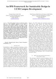 Uum is known as managment university since is specialize in management location of university utara malaysia ( uum location): Pdf An Ipd Framework For Sustainable Design In Uum Campus Development