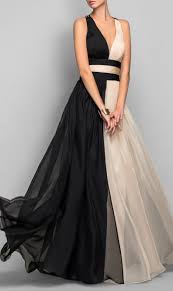 Two Tone Gown Formal Evening Dresses Black Evening Dresses Fashion