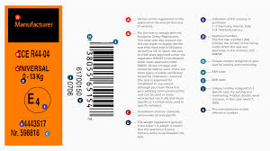 Take a look under or on the side of the car seat to find the printed orange label. Latest Regulations For The Approval Of Child Car Seats