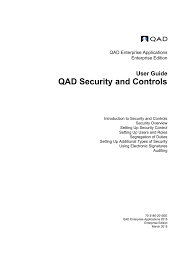 Sod matrix template excel : Qad Security And Controls User Guide Manualzz