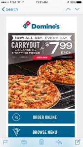 Email Showdown Domino S Vs Pizza Hut Pizza Hut Domino Email Marketing Inspiration