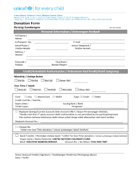 However if your complaint is of a more serious nature, please refer to our complaints policy & procedures which may assist you in lodging your. Fillable Online Donation Form Unicef Malaysia Fax Email Print Pdffiller
