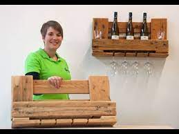 Couchtisch weinfass 5084 tisch aus holz weinregal 80 cm. Diy Weinregal Aus Paletten Youtube