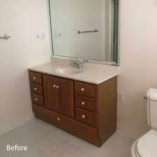 Then, wipe down each cabinet with a clean cloth to remove any residue. I Painted Our Bathroom Vanity A Beautiful Mess