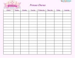 Free Printable Chore Lists For Kids For Blank Chore Chart