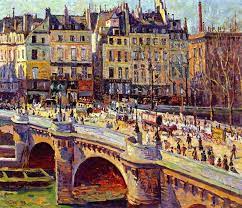 le quai conti paris canvas print canvas art by maximilien luce le peintre peintre et peintres impressionnistes