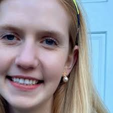 Gold Bow Post Earrings With Pearl, Ribbon Earrings, Pearl Drop Earrings