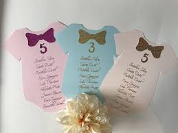 baby shower seating chart baby shower place cards onesie