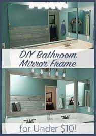 Diy Bathroom Mirror Frame For Under 10 Hello Hayley Blog Bathroom Mirrors Diy Bathroom Mirror Frame Diy Bathroom