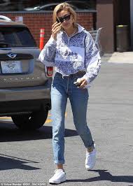 Hailey Baldwin Displays Trim Figure While Running Errands In