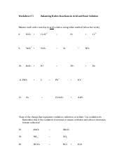 Worksheet # 5 balancing redox reactions in acid and basic solution balance each half reaction in basic solution. Balancing Redox Reactions Equations Practice With Answers Doc Worksheet 5 Balancing Redox Reactions In Acid And Basic Solution Balance Each Redox Course Hero