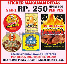 Order masuk 50 porsi dengan harga rp20.000 ribu rupiah per porsi. Stiker Makanan Pedas Stiker Seblak Stiker Sambal Stiker Logo Produk Stiker Bumbu Stiker Makanan Shopee Indonesia