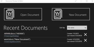 Use docs to edit word files. Windows 10 Document Reader And Editor App