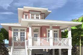 Plan 44173td Elevated Beach House Plan For A Narrow Footprint Beach House Floor Plans Beach House Flooring Coastal House Plans