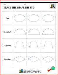 You can find triangles, circles, squares, rectangles. Shape Tracing Worksheets Kindergarten