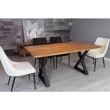 Expédition en 48h, satisfait ou remboursé! Corcoran Acacia Live Edge Dining Table With Black X Legs 67 Lws 13 Bl Rona