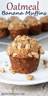 Oatmeal Banana Muffins Recipe Banana Oatmeal Muffins Midday Snack Banana Recipes