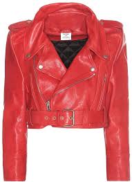 Vetements Cropped Leather Jacket Cropped Leather Jacket Leather Jacket Red Crop Jacket