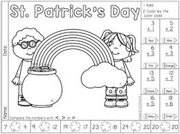 Addition and subtraction coloring pages. Color By Number For St Patrick S Day Addition And Subtraction Coloring Pages