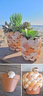Diy Seashell Succulent Planter Similar Great Projects And Ideas As In The Picture Coole Bastelideen Diy Projekte Diy Vintage