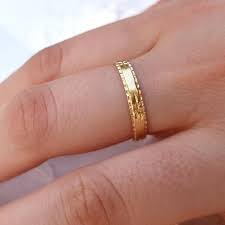 Gold Wedding Band Women 18k Wedding Band Engraved Gold Wedding Ring Art Deco Gold Ring Stack Wedding Ring Antique Style Wedding Band Gold Wedding Bands Women Gold Wedding Band 18k Wedding