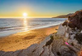 The el capitan beach trail follows the bluff and connects to refugio state beach giving cyclists, runners, and walkers a way to explore the coast even when the tide is up. Enjoyed A Beautiful Sunset While Camping At El Capitan State Beach M43