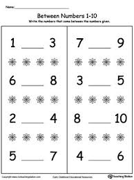 Number In Between 1 Through 10 Worksheet Number Worksheets Kindergarten Preschool Math Worksheets Numbers Preschool