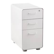 The container store group, inc. Poppin White Slim 3 Drawer Stow Filing Cabinet The Container Store