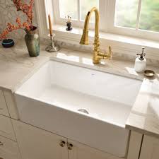 Stainless steel (22) granite (2) sink size range. Moen Fc301810 Fireclay Single Bowl Farmhouse Kitchen Sink 30 X 18 X 10 White