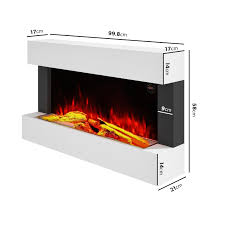 Run by electric, you can operate it through remote control or can manage in touchscreen panel. Amberglo White Wall Mounted Electric Fireplace Suite With Logs Crystal Fuel Beds Buyitdirect Ie
