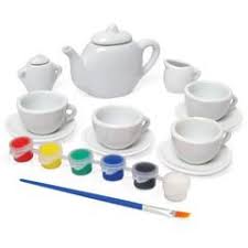 Paint Your Own Tea Set Kmart Ceramic Tea Set Tea Set Art Set