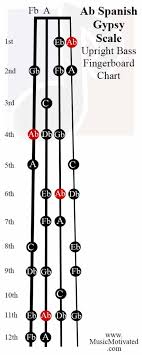 Ab Spanish Gypsy Scale Charts For Violin Viola Cello And