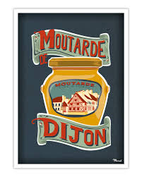 Affiche Moutarde De Dijon Marcel Travel Posters Taille 30 X 40 Cm Affiche Publicites Retros Dijon