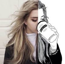 Résultat de recherche d'images pour "fille swag dessin noir et blanc triste"