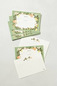 Citrus Floral Recipe Cards Floral Recipe Cards Recipe Cards Note Cards