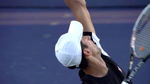 Novak djokovic looked dead and buried after the second set with milos raonic but the world no. Novak Djokovic Serve In Slow Motion Back Perspective