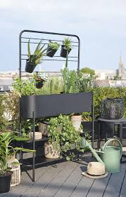 Blumenkasten Aus Schwarzem Metall Mit 4 Topfen Auckland Maisons Du Monde Blumenkasten Balkon Balkon Blumen Blumenkasten