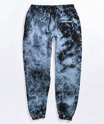 Hypland X Hunter X Hunter Face Black Blue Tie Dye Sweatpants