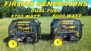 The staple in portable generators. Firman Dual Fuel Generators 5700 And 8000 Watts Models Review Youtube
