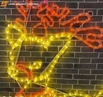 Outdoor Customized Commercial Christmas Decoration 2D Deer Motif Light